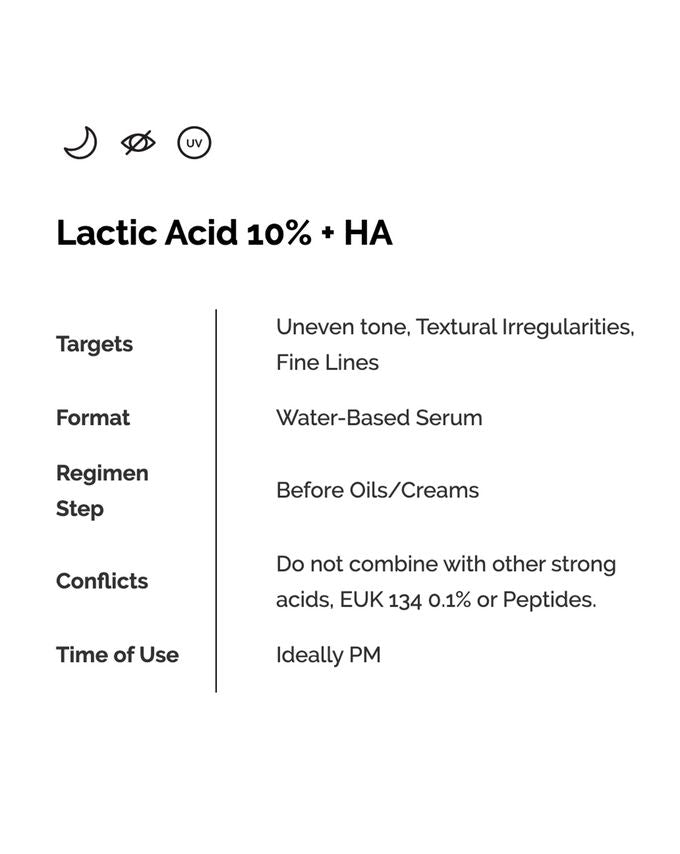 The Ordinary Lactic Acid 10% + HA ( 30ml ) - Zare-beauty